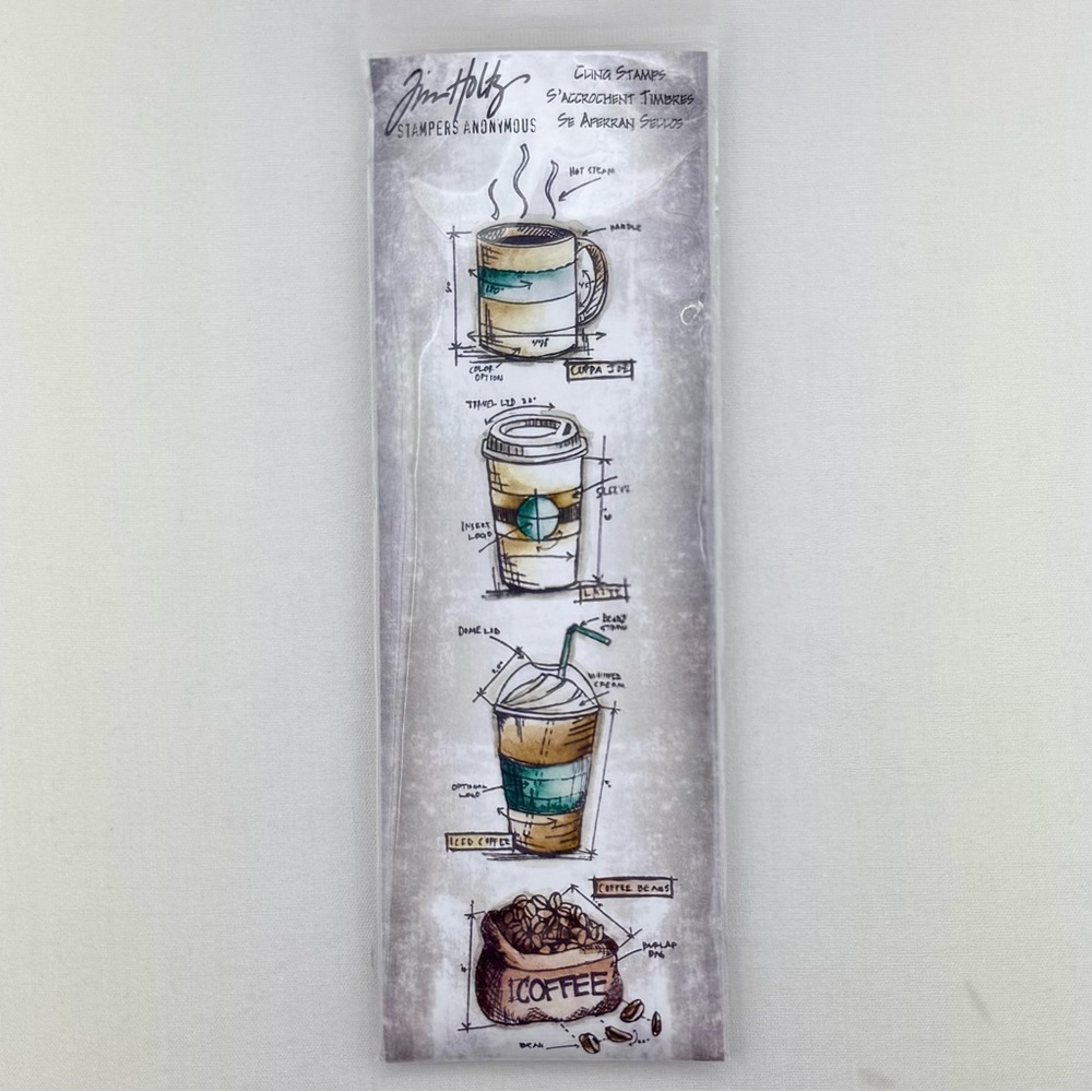 Stamper’s Anonymous Tim Holtz Mini Blueprints Fresh Brewed THMB025